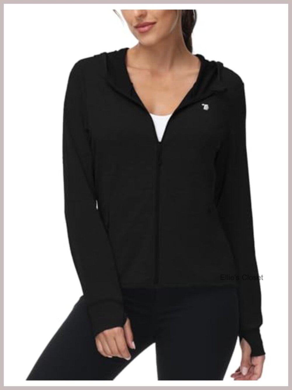 Womens UPF 50+ Sun Protection Hiking Jacket Hoodie Lightweight Full Zip Long